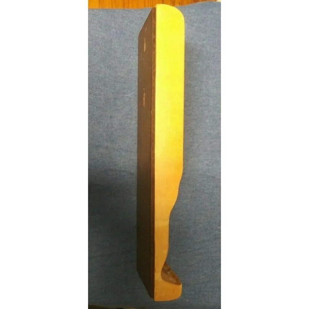 Vintage Wood Knife Holder RARE EKCO Flint Vanadium Stainless Nice condition